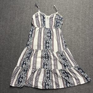 Yessica Dress Womens Medium/8 Geometric Fit & Flare Lined Bohemian C&A